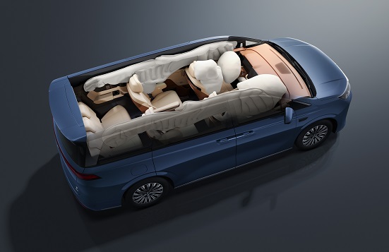 BYD M9 Trang bị 7 túi khí