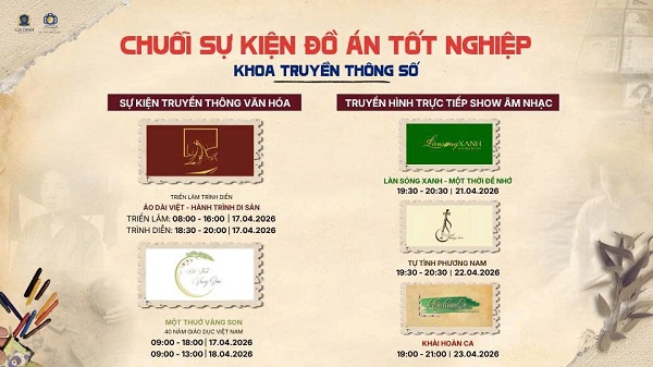 Chuỗi sự kiện đồ án tốt nghiệp Khoá 17 ngành TTĐPT và QHCC tại GDU