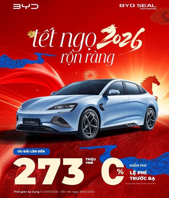 Tết Ngọ rộn ràng - Ưu đãi ngập tràn BYD SEAL Advanced