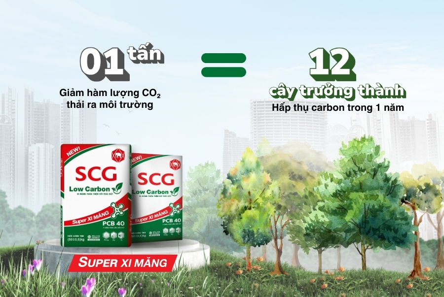 Sản phẩm SCG Low Carbon Super Xi măng