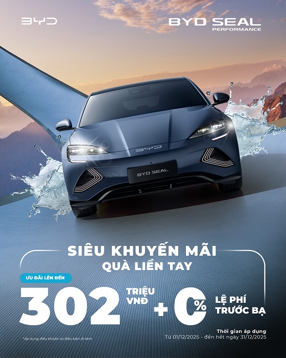 Ưu đãi tháng 12 BYD SEAL Performance