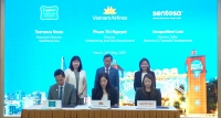 TỔNG CỤC DU LỊCH SINGAPORE, VIETNAM AIRLINES VÀ TẬP ĐOÀN SENTOSA DEVELOPMENT CORPORATION KÝ KẾT BIÊN BẢN GHI NHỚ HỢP TÁC (MOU) BA BÊN NHẰM THÚC ĐẨY NHU CẦU DU LỊCH TỪ DU KHÁCH VIỆT NAM ĐẾN SINGAPORE