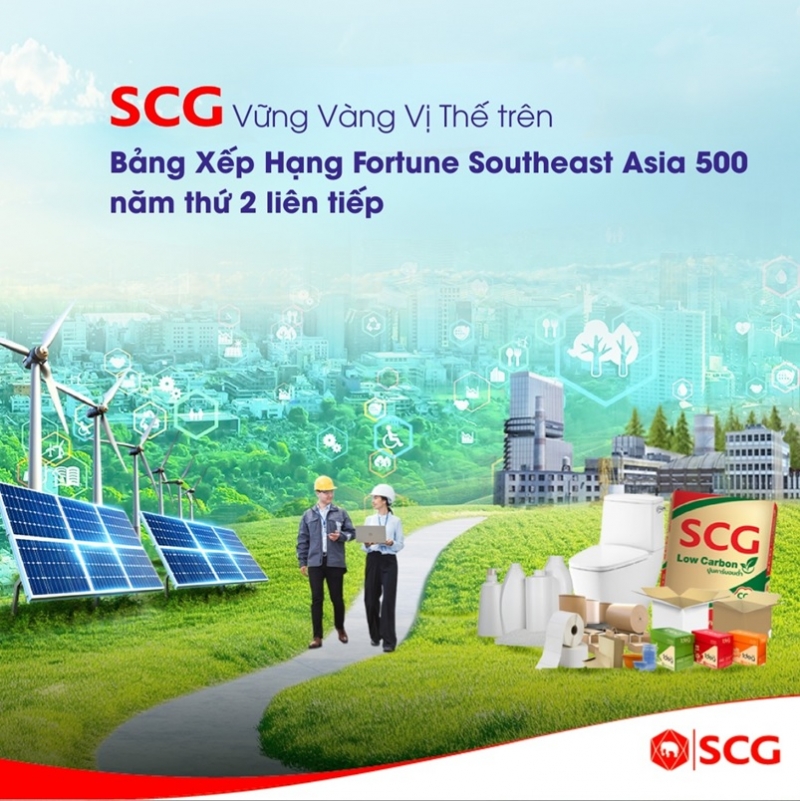 KIÊN ĐỊNH VỚI MỤC TIÊU PHÁT TRIỂN BỀN VỮNG ĐƯA TẬP ĐOÀN SCG VÀO TOP 21 CỦA FORTUNE SOUTHEAST ASIA 500 NĂM 2025