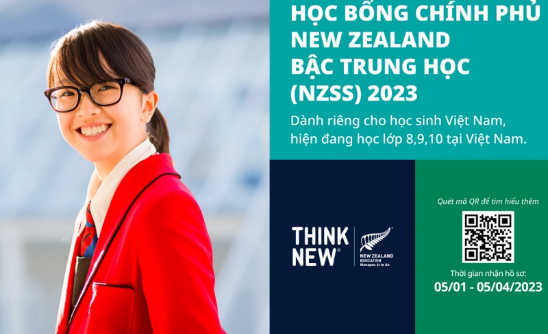 VỚI 45 SUẤT HỌC BỔNG TRỊ GIÁ GẦN 6 TỶ ĐỒNG - CHÍNH PHỦ NEW ZEALAND TÁI KHỞI ĐỘNG HỌC BỔNG BẬC TRUNG HỌC (NZSS)